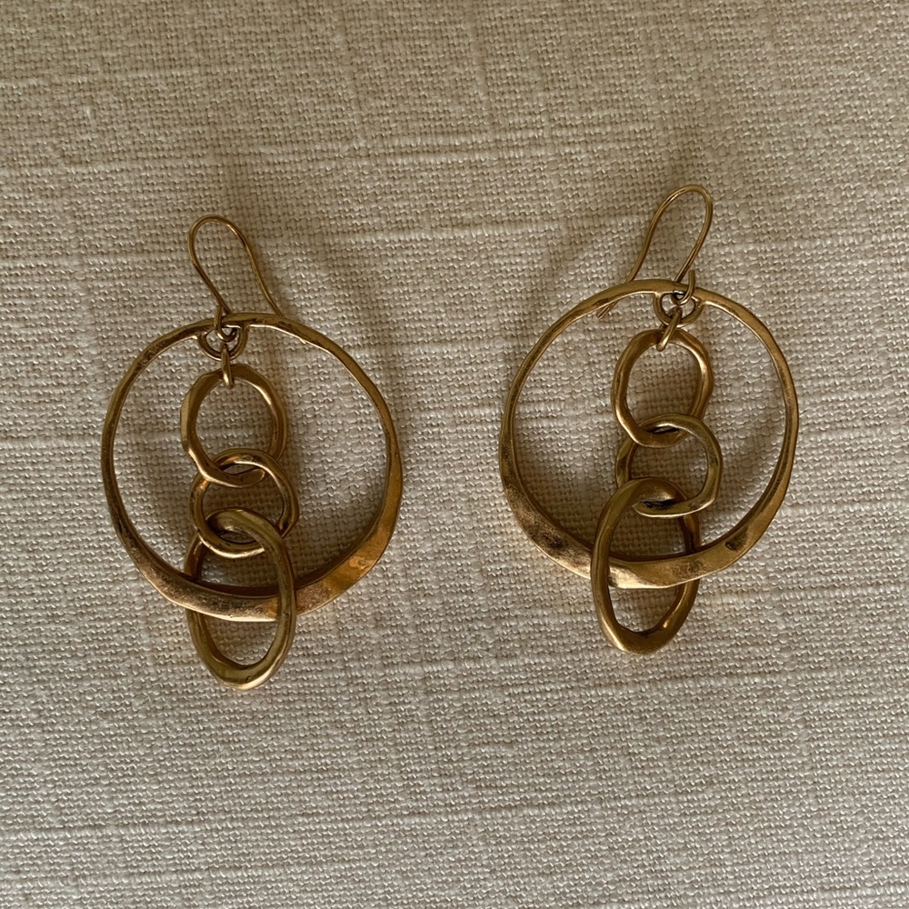 Tory Burch Double Drop Hoop Earrings